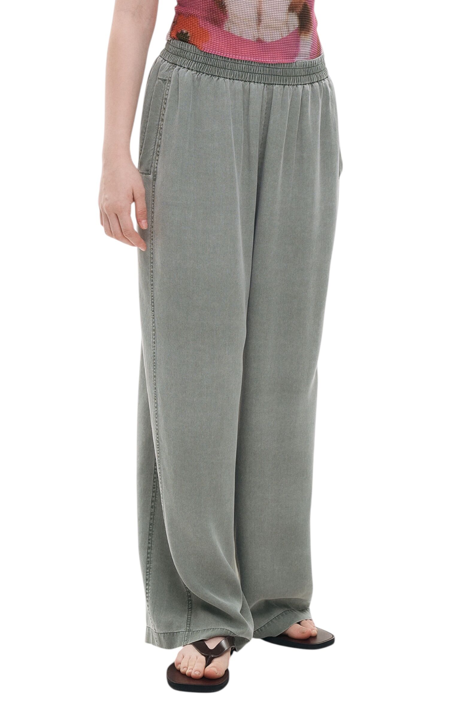 Брюки дев. АРТ.AA237316,зел,хл-пэ