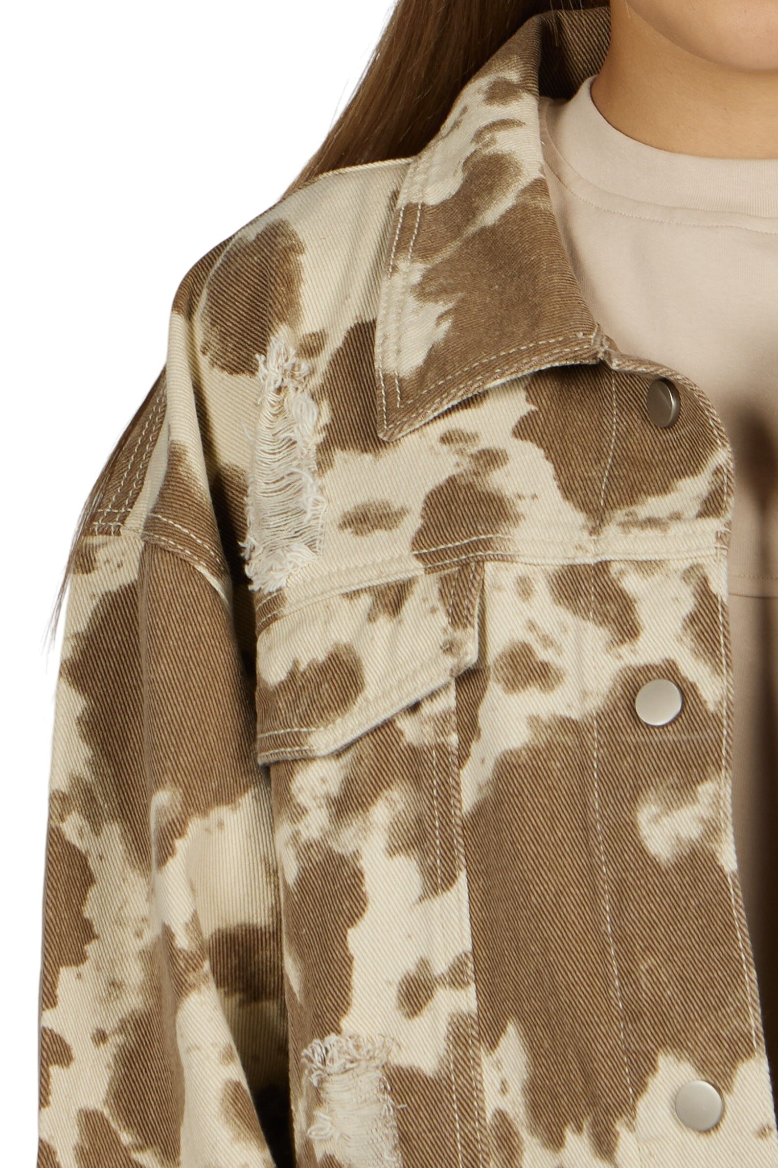 Джинсовка дев.АРТ.G-JCK26077,беж-кор,хл