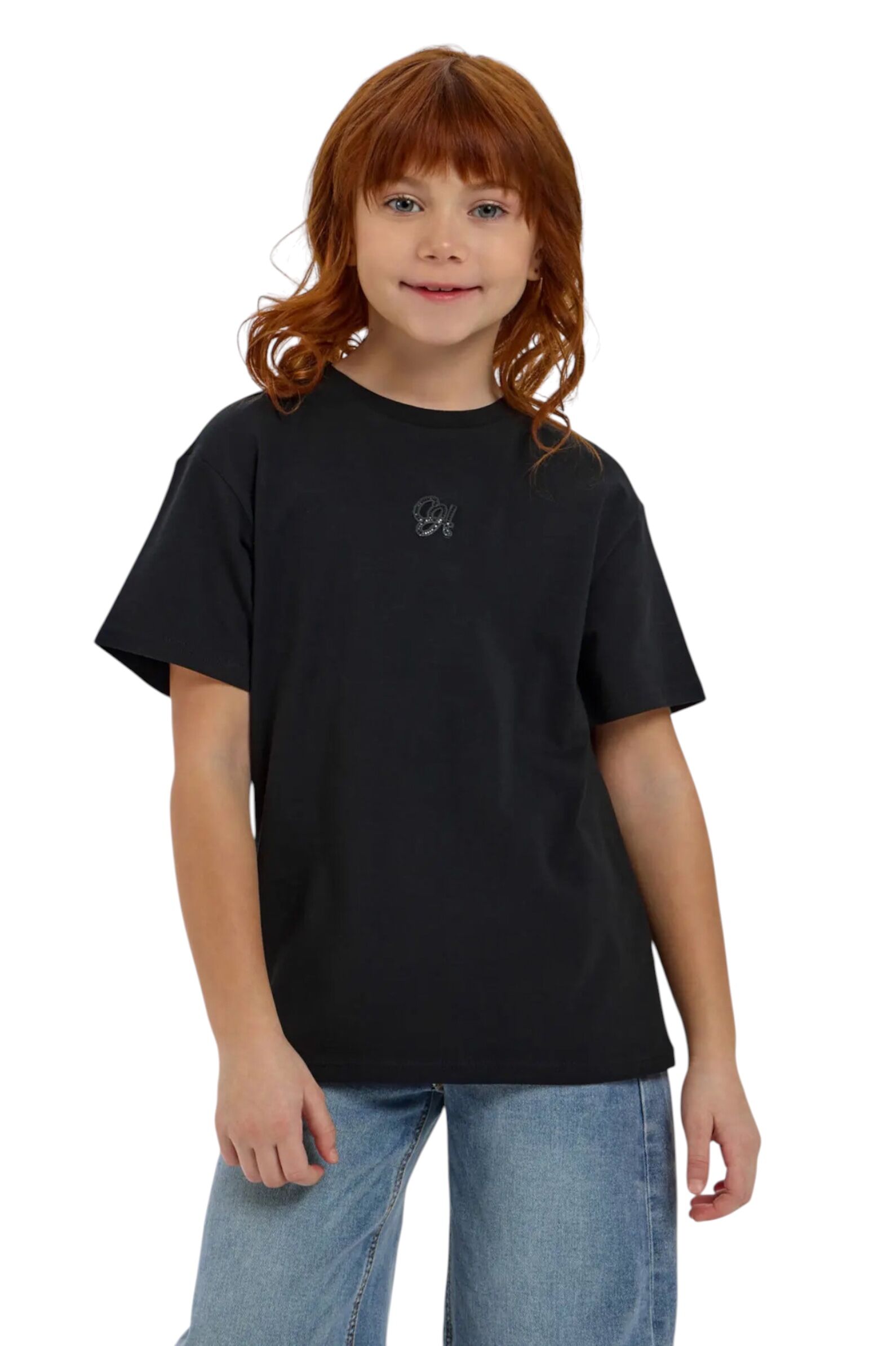 Футболка дев. АРТ.34.134,чер,хл-эл