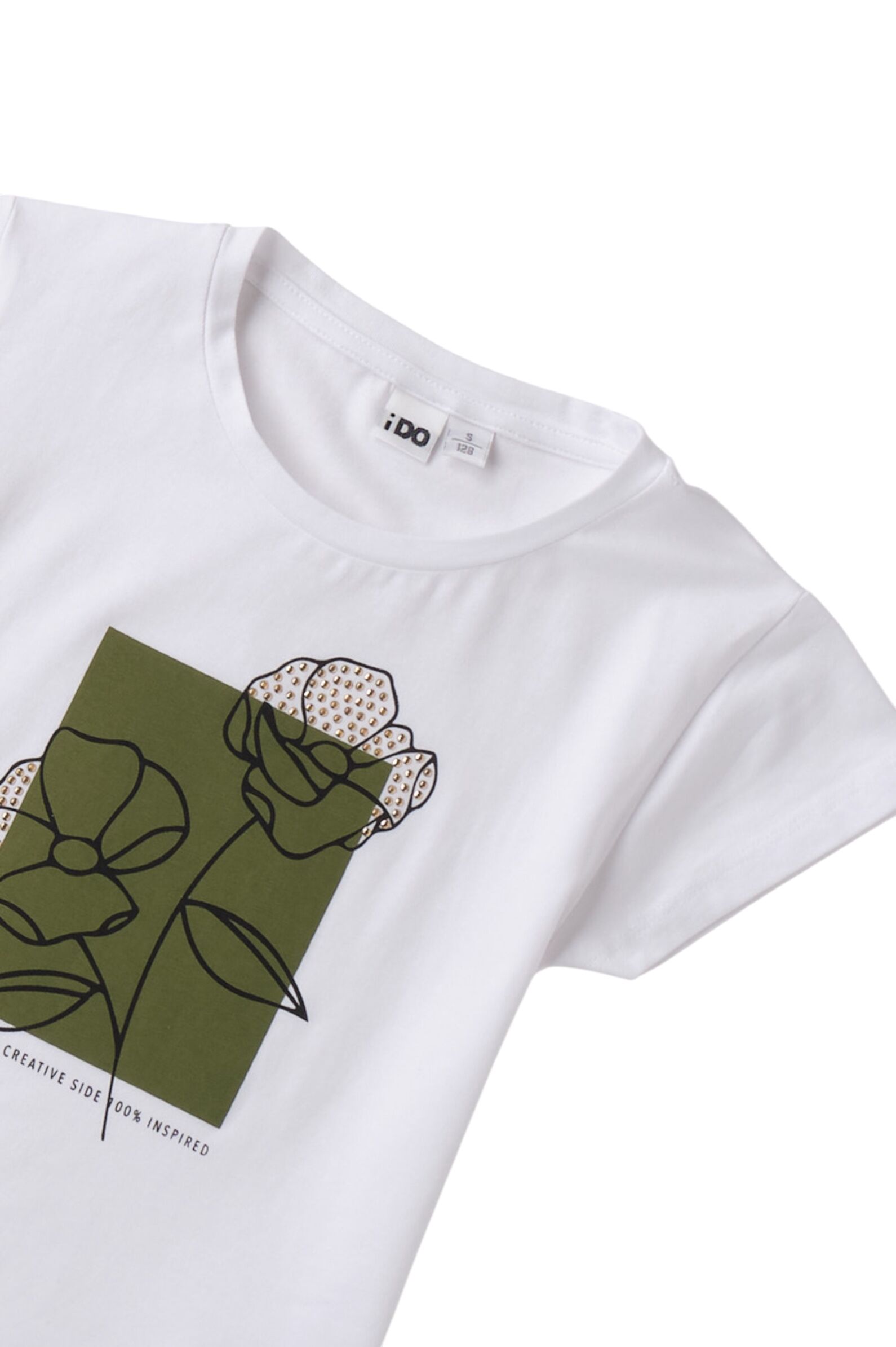 Футболка дев. АРТ.4.B844.00,бел,хл-эл