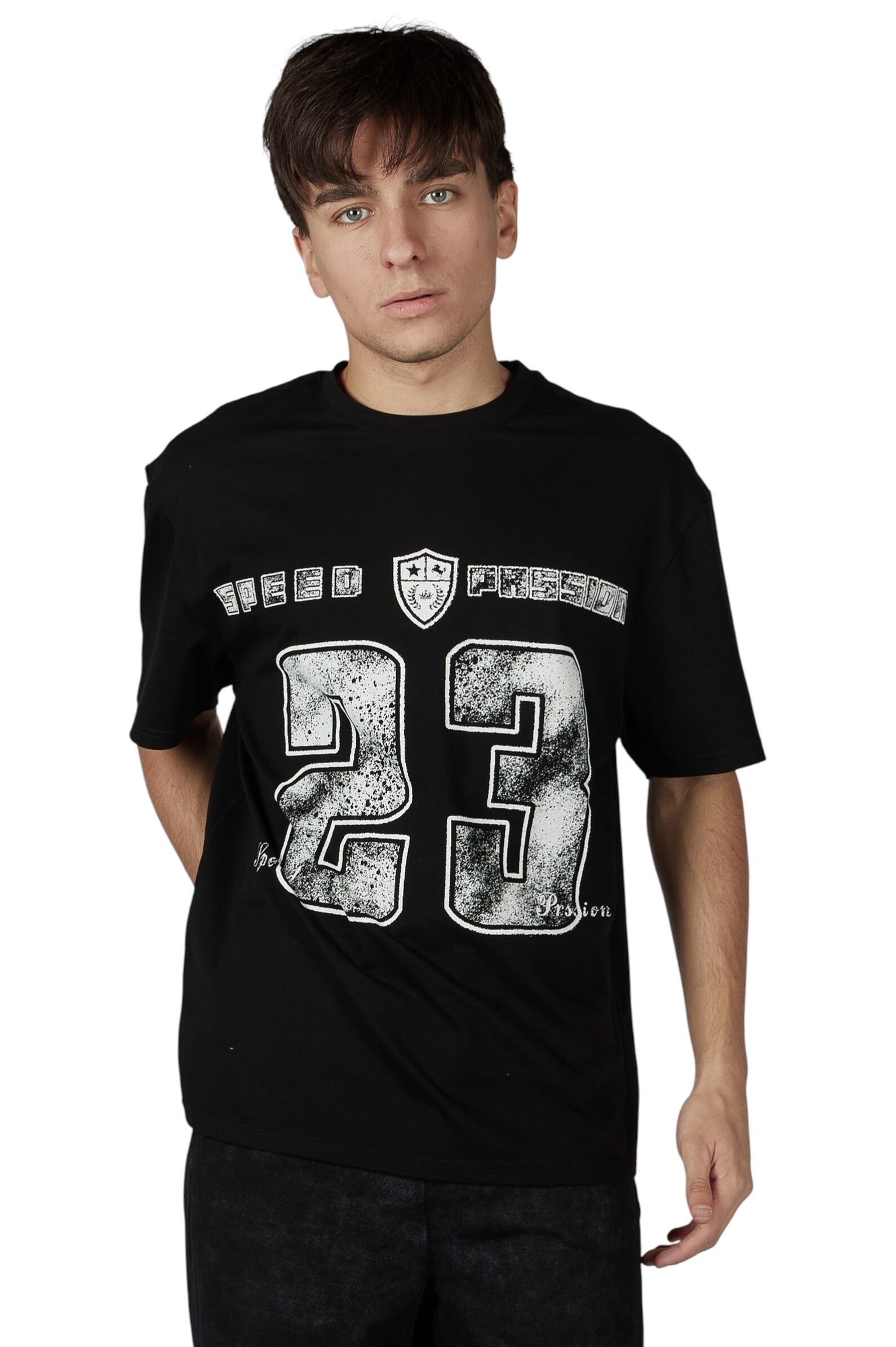 Футболка АРТ.B-TS36046,чер,хл-эл