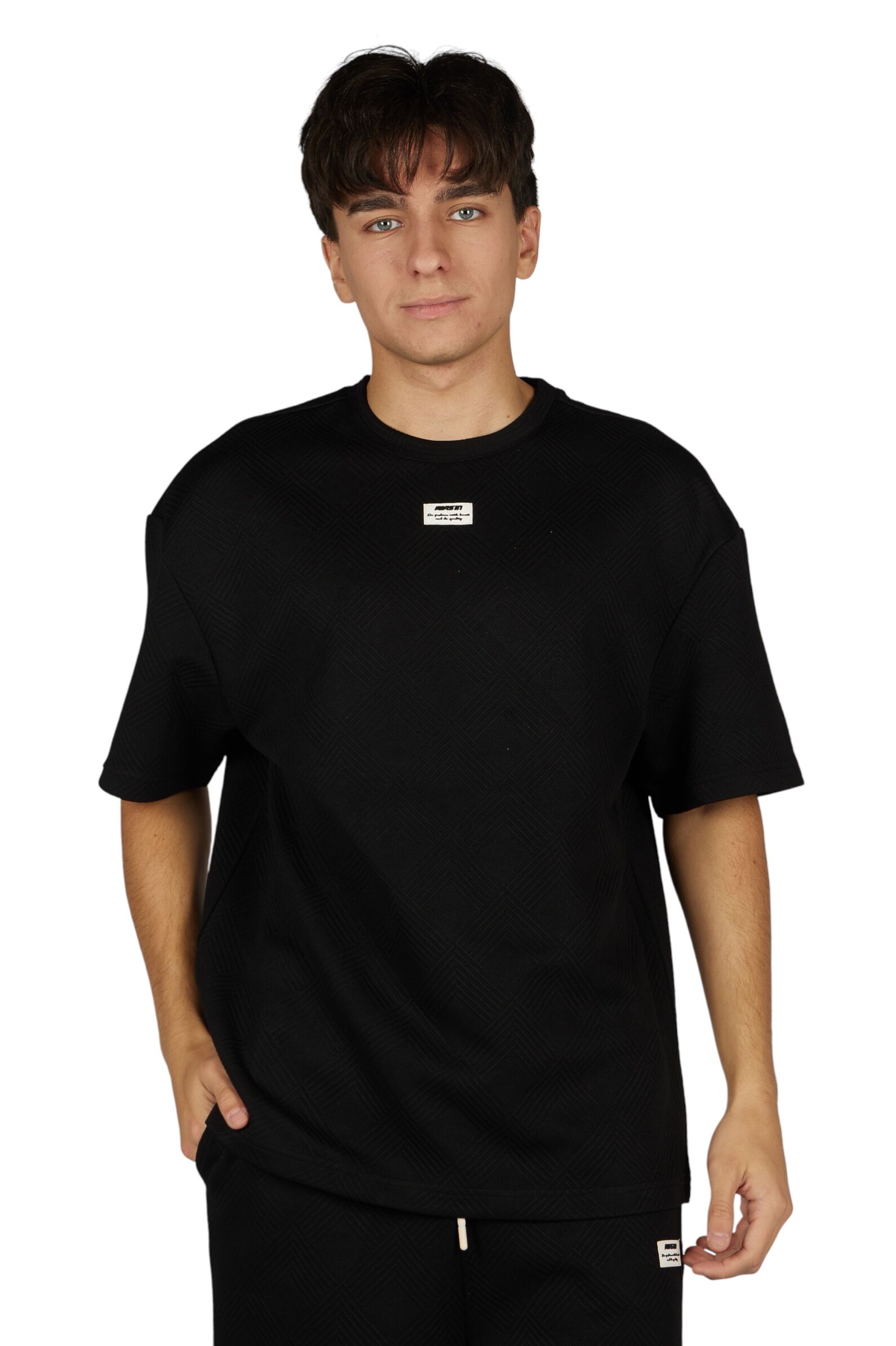 Футболка АРТ.B-TS36100,чер,хл-пэ