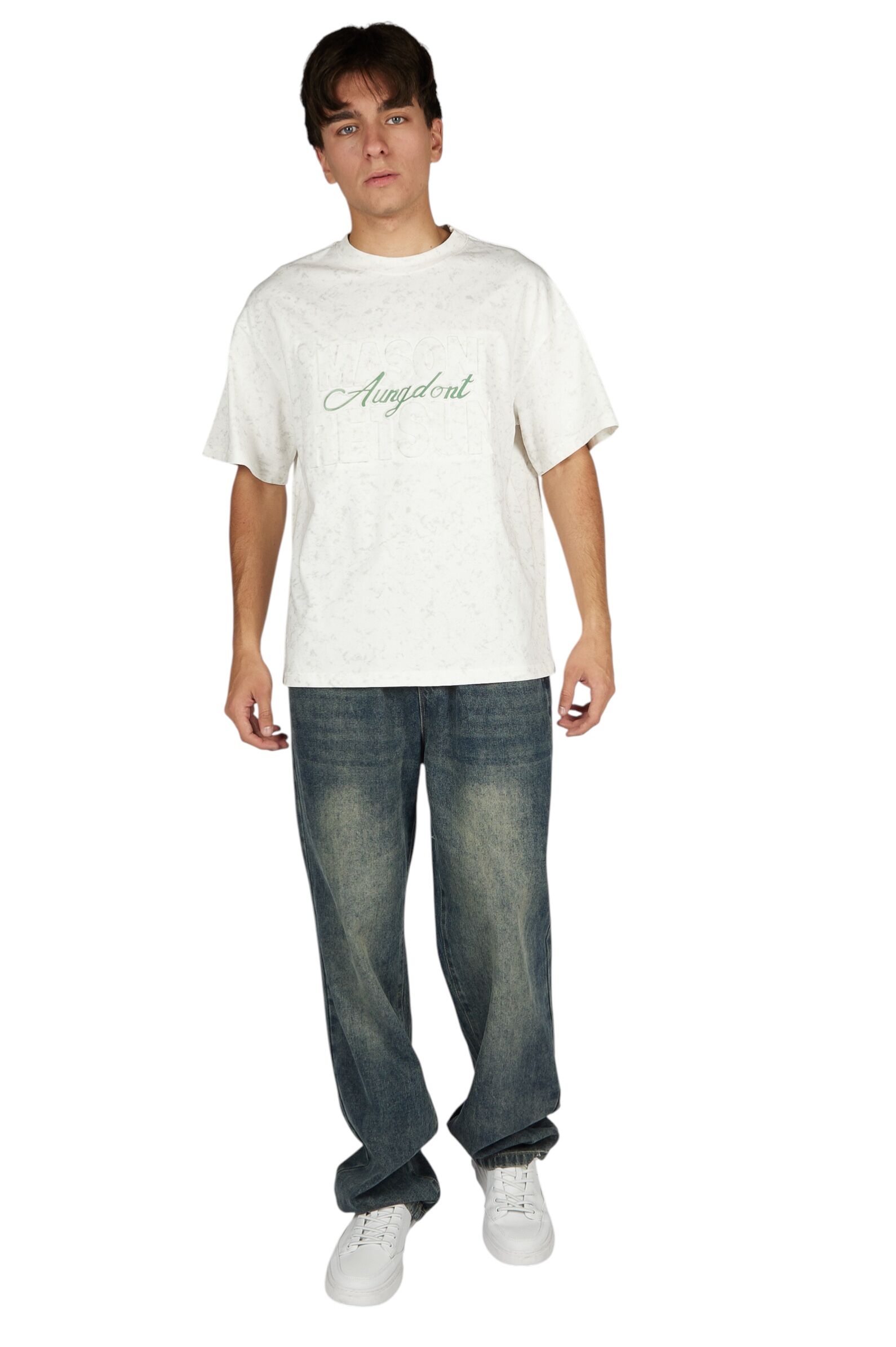 Футболка АРТ.B-TS36170,бел-зел,хл