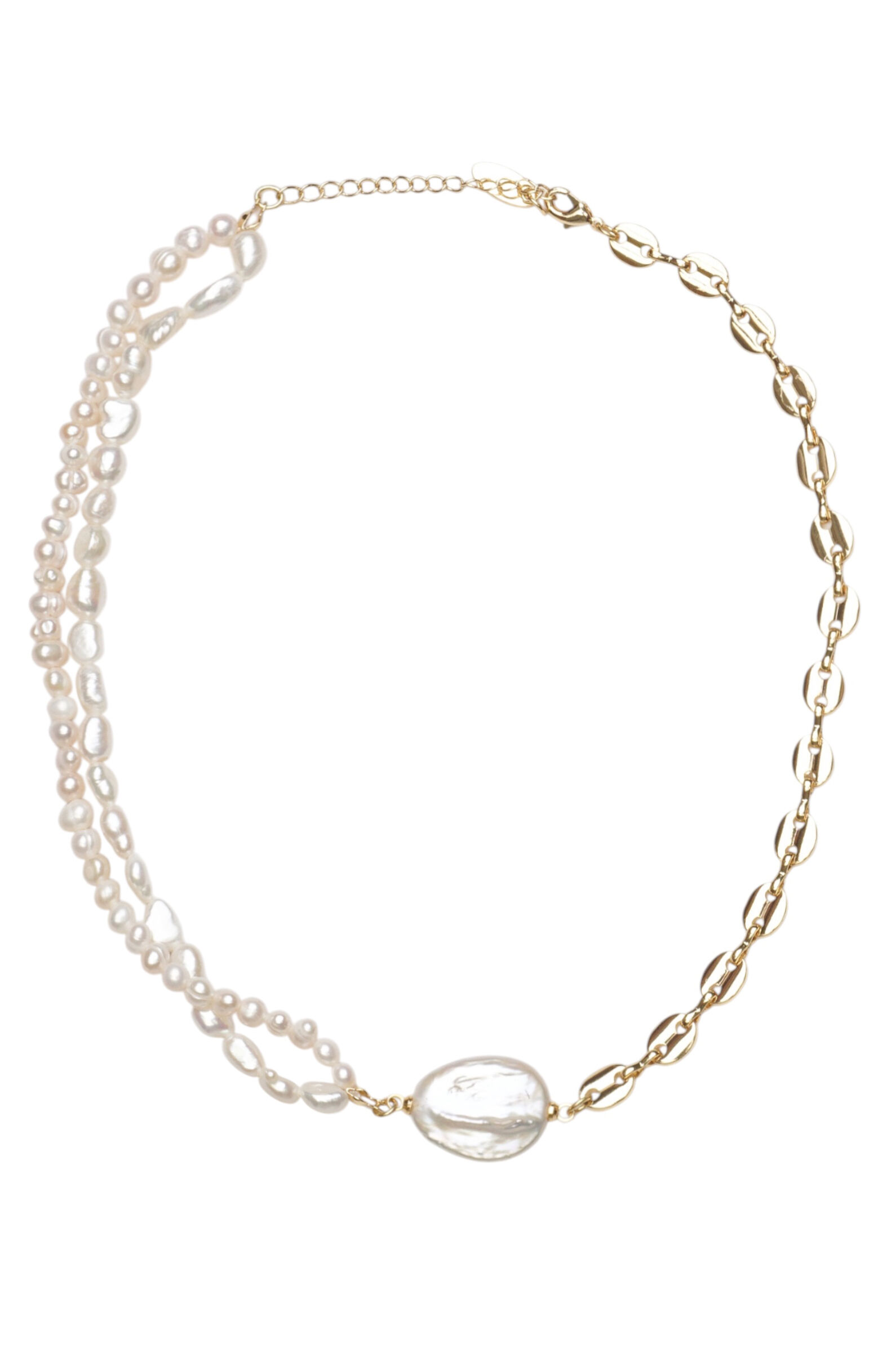 Колье АРТ.J.327,зол-бел