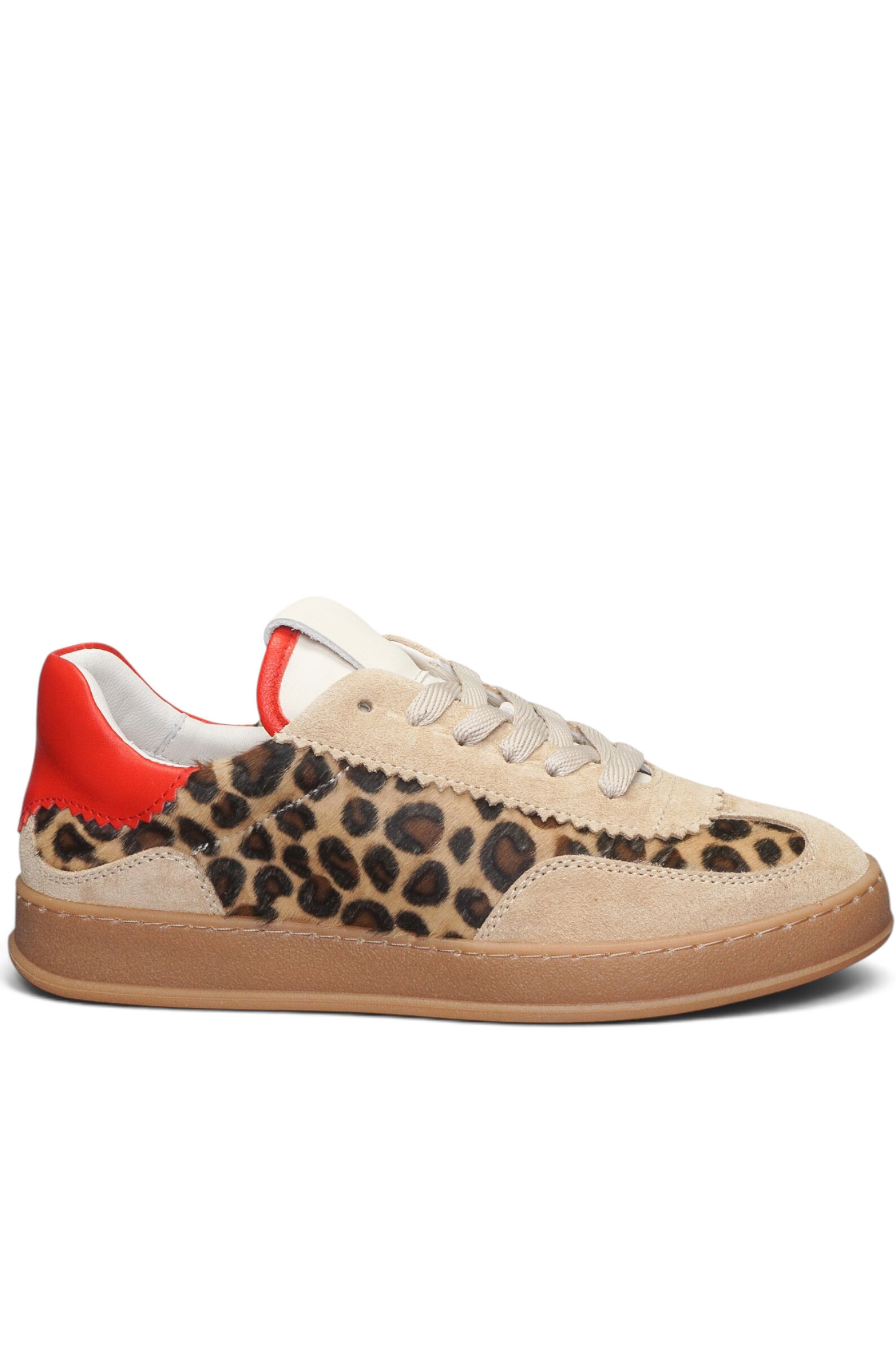 Кроссовки жен. АРТ.26YA-0204-T,беж-леоп,н.з-пони/н.к