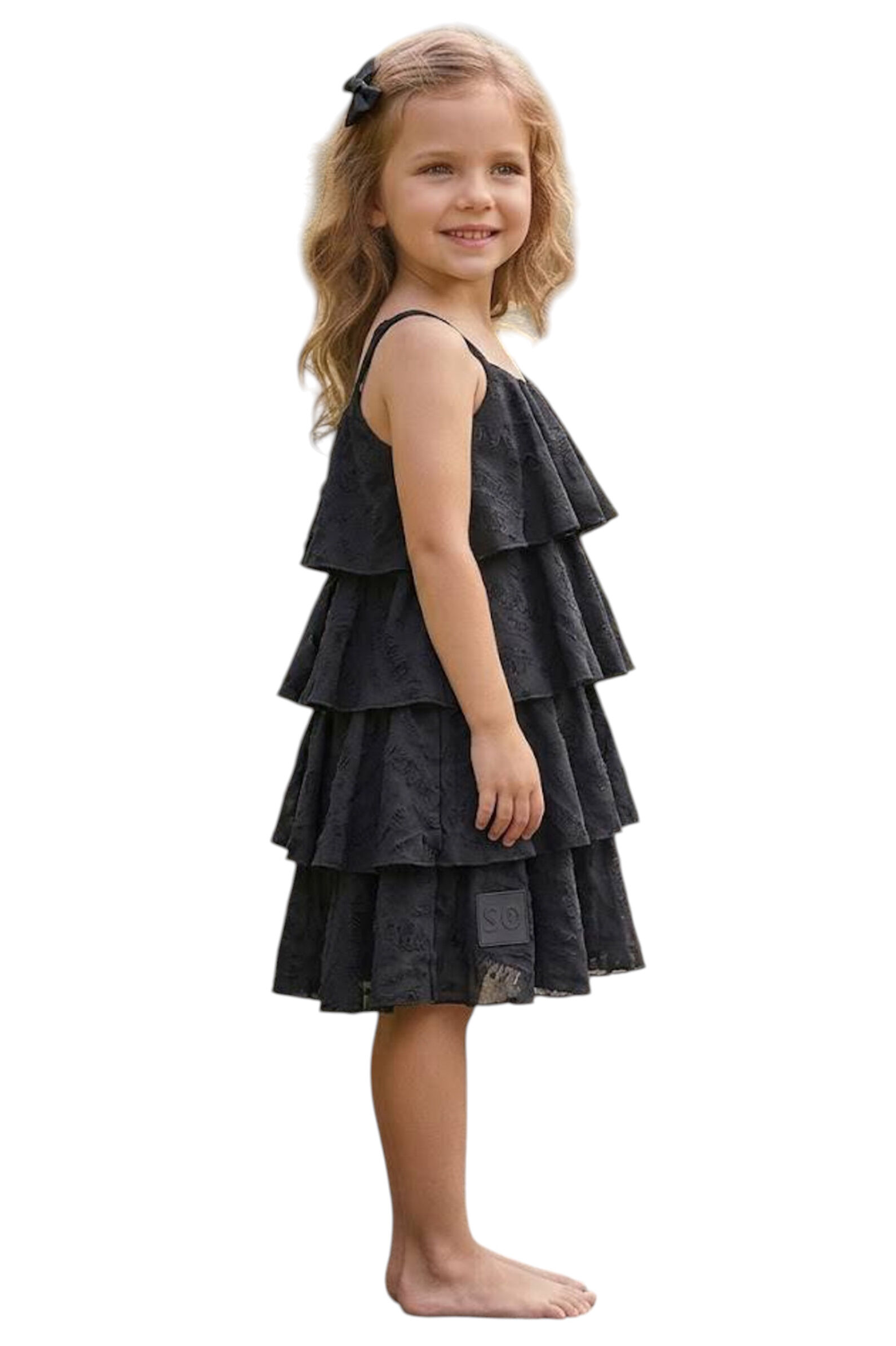 Сарафан дев. АРТ.SR26D102,чер,хл-эл