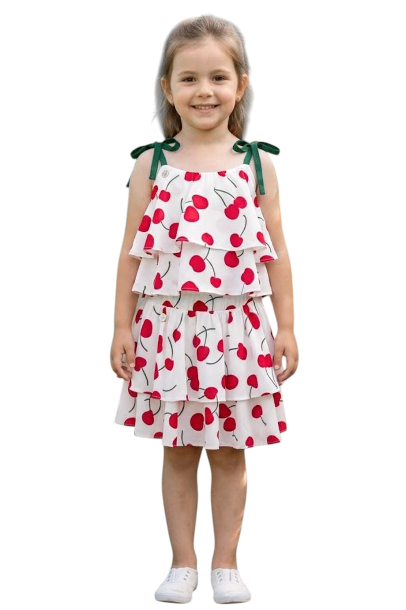 Юбка дев. АРТ.SR26D106,бел-крас,вис