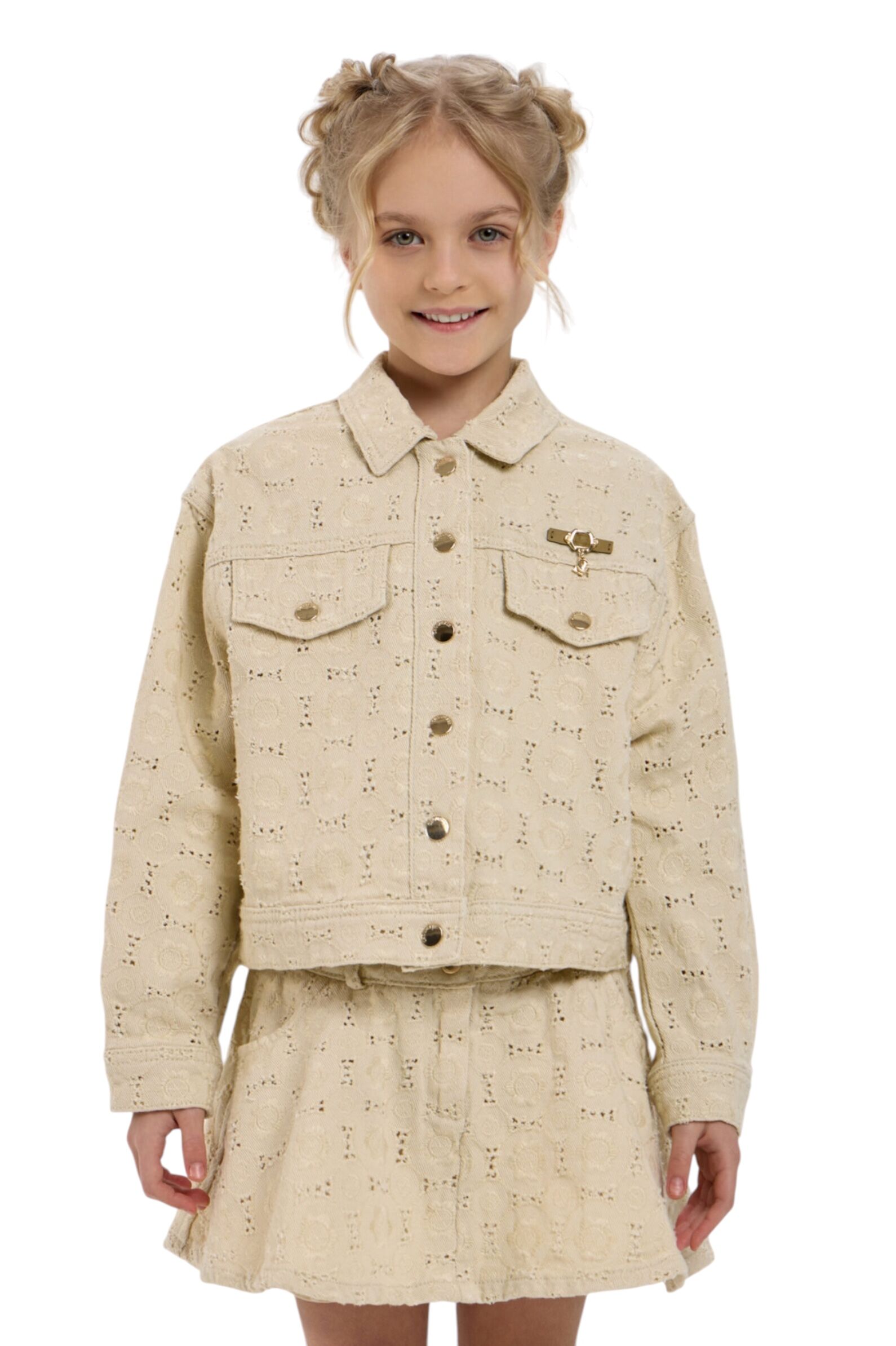 Жакет дев. АРТ.43.136,беж,хл